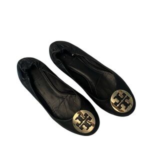 Tory Burch Black Reva Ballet Flats